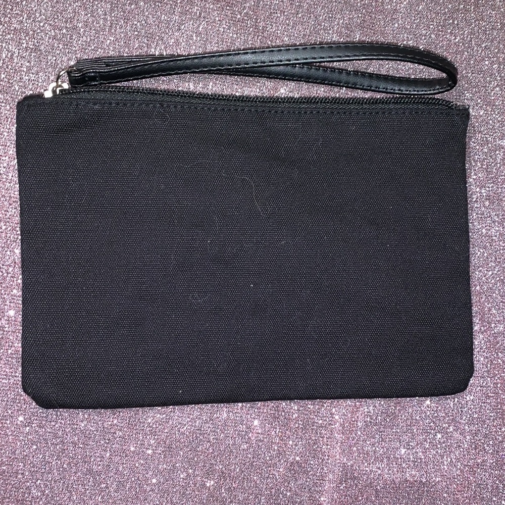 Victoria's Secret Black Sequined Zippered Bag - Picture 3 of 3
